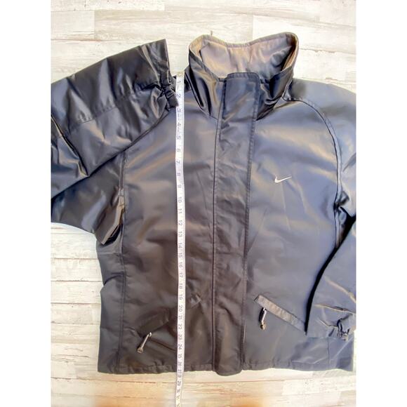 NIKE WOMENS BLACK STORM JACKET MESH LINED WIND FLAP SZ XL C100217 - Picture 9 of 10